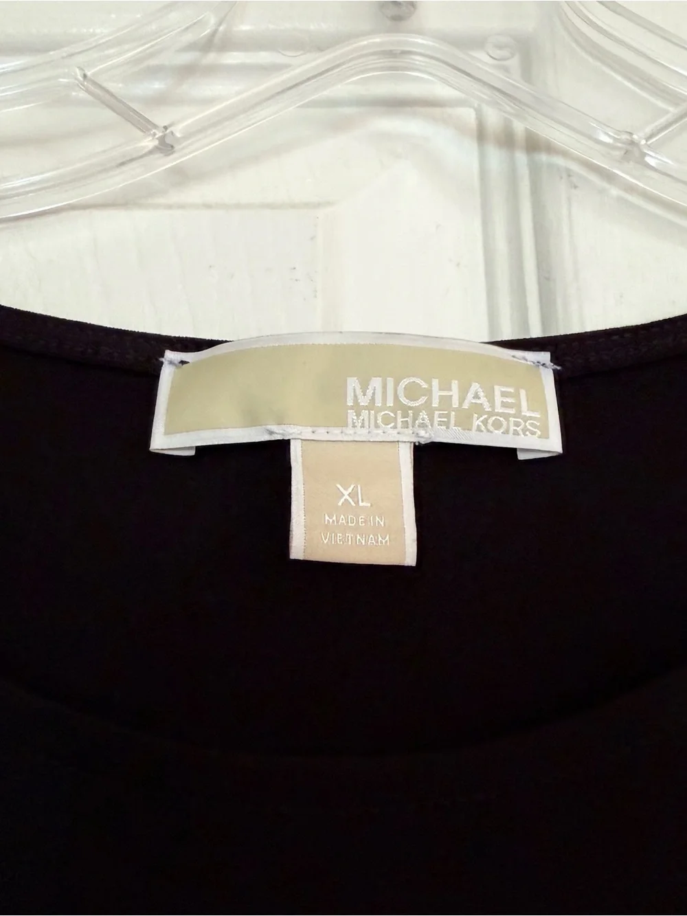 Michael Kors Black Long-Sleeve Lace-Sleeve Shift Dress
